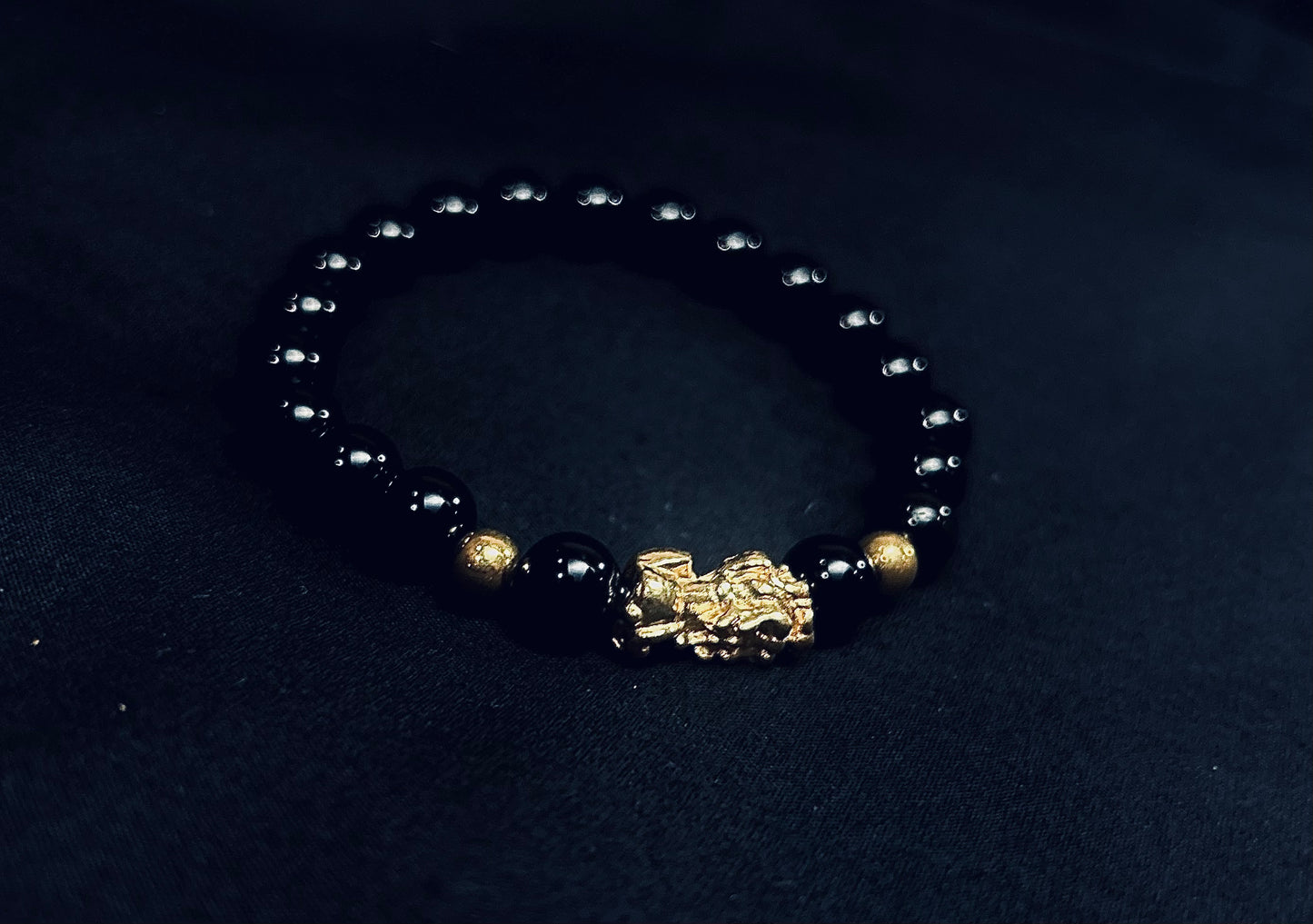 black and gold bracelet