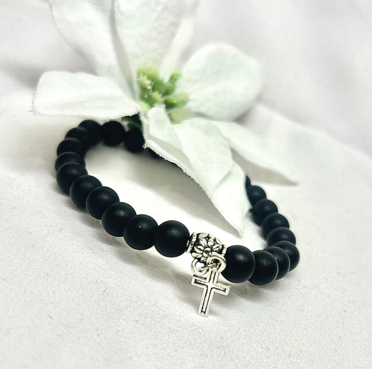 Silver Cross bracelet